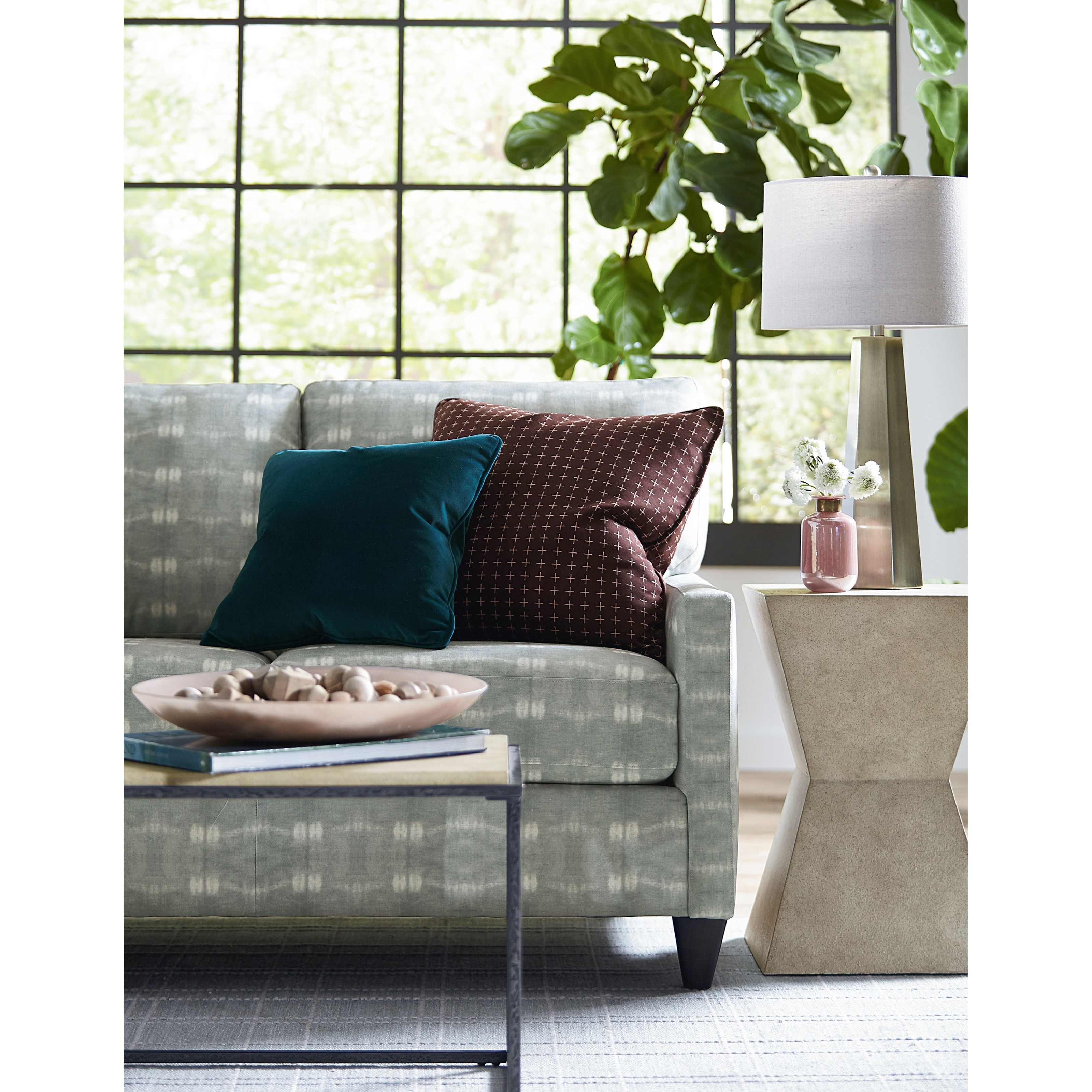 Bassett Custom Upholstery Custom Design 96" Sofa with Track Arms and